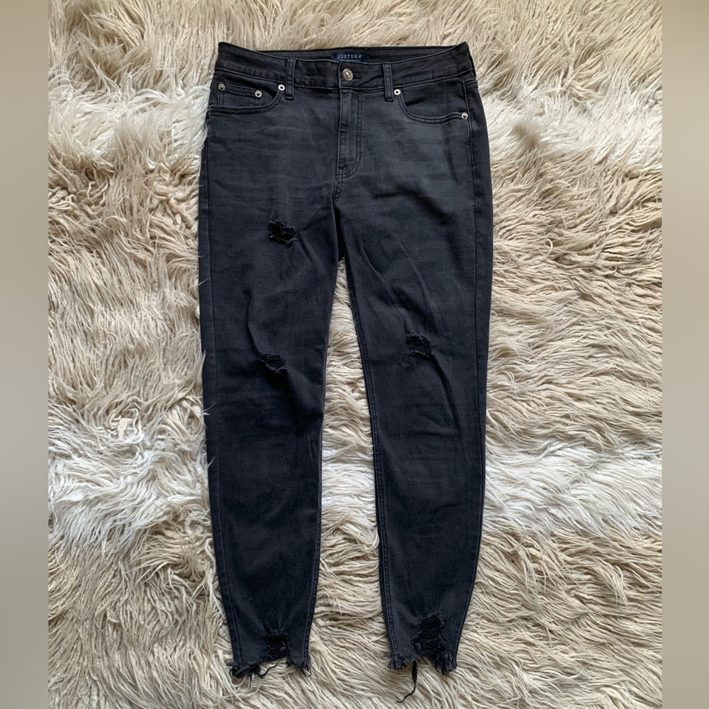 Black Just USA Distressed Jeans